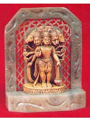 Five Headed Hanuman-soap stone