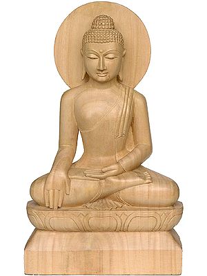 Gautama Buddha in Bhumisparsha Mudra on Lotus Throne