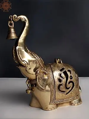 10" Brass Elephant Diya Holder