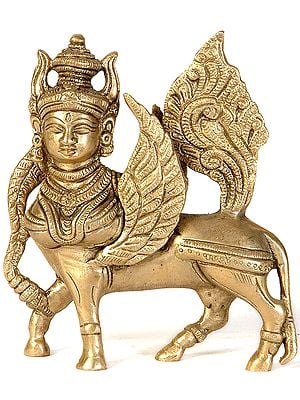 4" Kamadhenu Brass Statue - The Wish-Fulfilling Cow | Handmade | Made In India