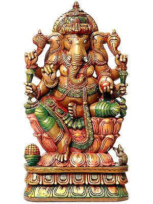 Lalitasana Shadbhuja Ganesha
