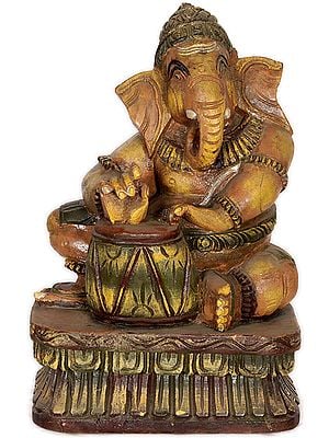 Lord Ganesha Playing Musical Instrument