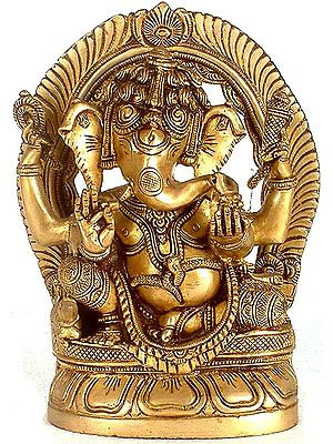 Lord Ganesha Seated In Royal Ease Posture