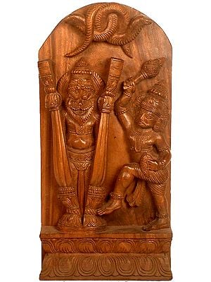 Lord Narasimha Emerges from a Split Pillar