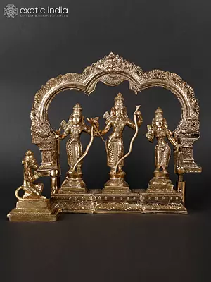 11" Bronze Rama Darbar | Madhuchista Vidhana (Lost-Wax) | Panchaloha Bronze from Swamimalai