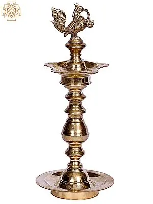 15" Kuthu Vilakku | South Indian Columnar Lamp