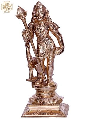 Hindu God Bala Murugan (Kartikeya) Bronze Statue