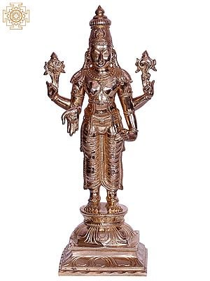 Hindu Tamil Deity Varadharaja Perumal Bronze Statue