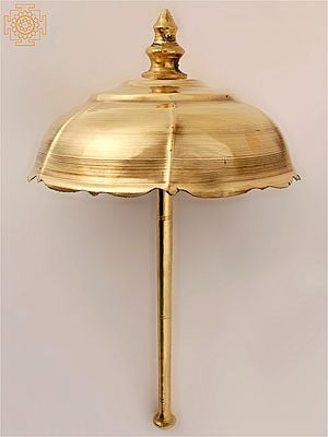 Hindu Shodasa Upachara Pooja Umbrella | Brass