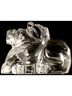 Nandi: The Vehicle of Lord Shiva (Carved in Crystal)