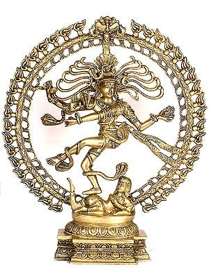 20" Nataraja - The Cosmic Dancer In Brass | Handmade | Made In India