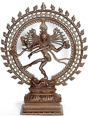 18" Anandatandava - The Dance of Absolute Bliss In Brass | Handmade | Made In India
