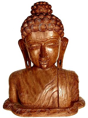 Buddha’s Bust in Wood