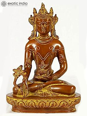 (Tibetan Buddhist Deity) Crowned Medicine Buddha