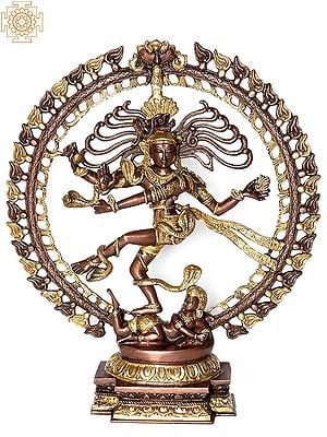 20" Nataraja - The Cosmic Dancer In Brass | Handmade | Made In India