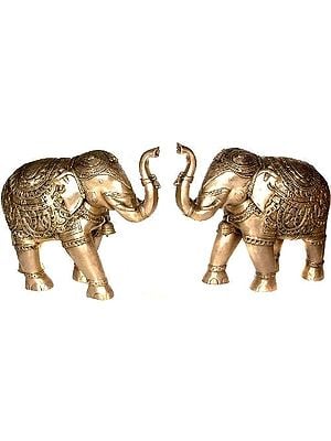 21" (Large Size) An Extremely Auspicious Pair In Brass | Handmade | Made In India