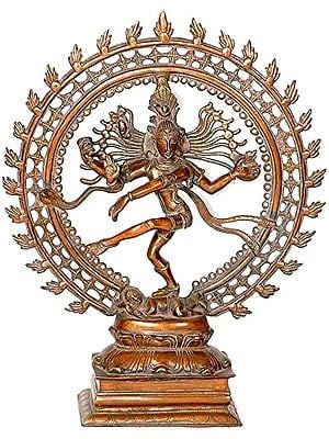 18" Nataraja - The Cosmic Dancer In Brass | Handmade | Made In India