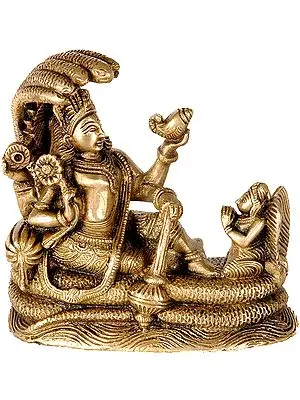 Vishnu Seated on Sheshnaga with Garuda