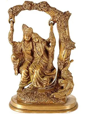 Radha Krishna on a Swing