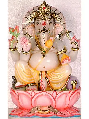 The Marble Image the Elephant God Lord Ganesha