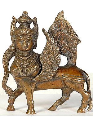 4" Kamadhenu Brass Statue - The Wish-Fulfilling Cow | Handmade | Made In India