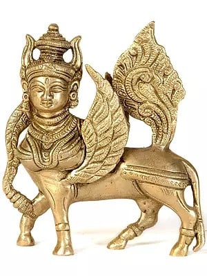 4" Kamadhenu Brass Statue - The Wish-Fulfilling Cow | Handmade | Made In India