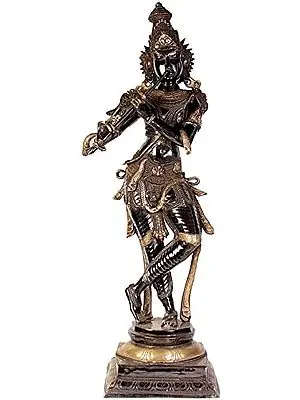 34" Why is Krishna Black? (Large Size) In Brass | Handmade | Made In India