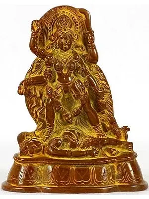 7" Mother Goddess Kali Idol in Brass | Handmade | Made in India