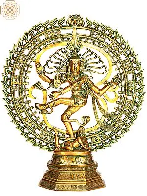 30" Nataraja Brass Sculpture | Interior Decoration Idol