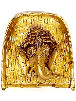 6" Wall Hanging of Lord Ganesha In Brass | Handmade | Made In India