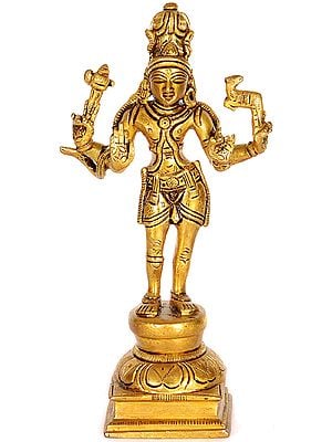 6" Lord Shiva as Pashupatinath Statue In Brass | Handmade | Made In India