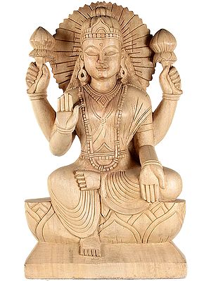 Goddess Lakshmi Holding Two Lotus Buds