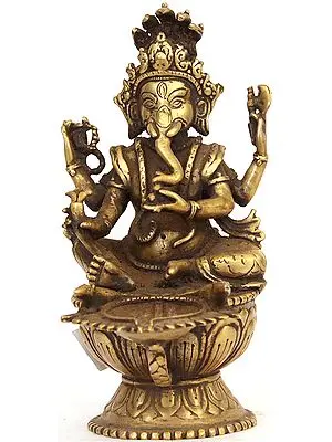 Four Armed Ganesha Lamp