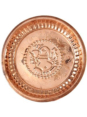 Small Puja Plate with Shri Ganesha's Image