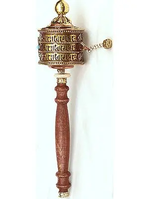 Three Layer Om Mani Padme Hum Hand-held Prayer Wheel (Mani)