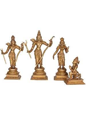Sita, Rama, Lakshmana and Hanuman