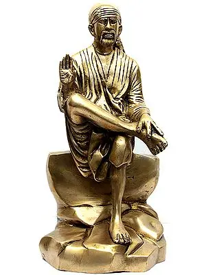 13" Sai Baba Brass Idol | Handmade | Made in India