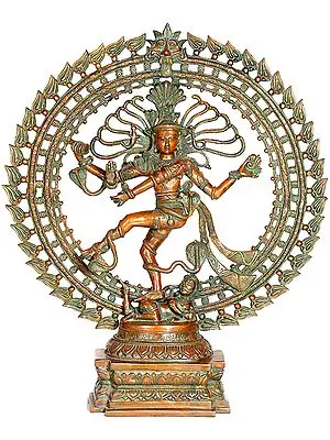 27" Nataraja Brass Sculpture | Indian Handcrafted Idol