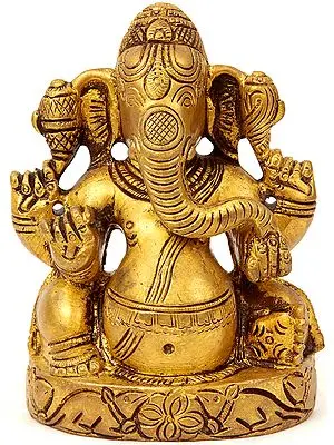 Lord Ganesha Enjoying Modak