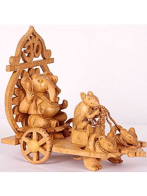 Lord Ganesha on a Chariot Pulled by Rats