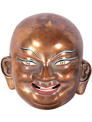 Laughing Buddha Mask Made at the Norbulingka Institute