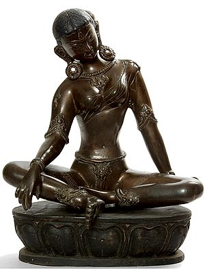 Goddess Parvati on Wooden Base