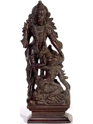 13" Lord Vishnu and Goddess Lakshmi In Brass | Handmade | Made In India