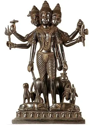 12" Shri Dattatreya in Brass | Handmade | Made In India