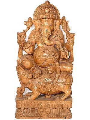 Shri Ganesha on His Mount Mouse