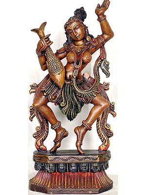 The Dancer with Fish and Spread Legs