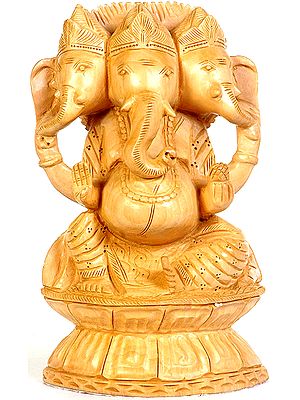 Three-Headed Seated Ganesha