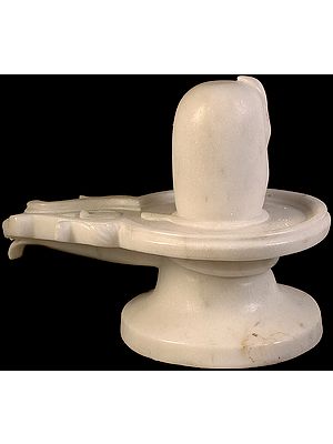White Marble Large Shiva Linga
