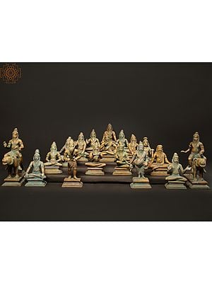 Set of 18 Siddhars | Bronze Sculptures