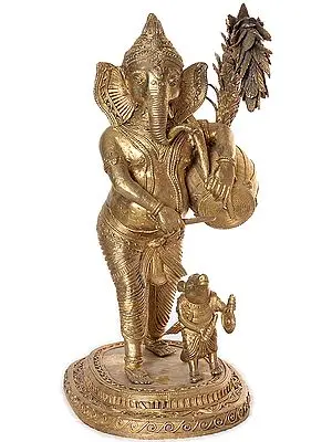 Lord Ganesha as Drummer (Tribal Sculpture from Bastar)